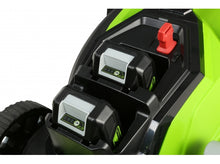 Load image into Gallery viewer, Greenworks 48V (2 x 24V) 36cm Cordless Lawnmower with Two 24V 2Ah Batteries & 2Ah Twin Charger