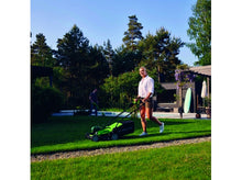 Load image into Gallery viewer, Greenworks 48V (2 x 24V) 36cm Cordless Lawnmower with Two 24V 2Ah Batteries & 2Ah Twin Charger