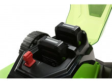 Load image into Gallery viewer, Greenworks 48V (2 x 24V) 41cm Lawnmower with Two 24V 2Ah Batteries & 2Ah Twin Charger