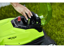 Load image into Gallery viewer, Greenworks 48V (2 x 24V) 41cm Lawnmower with Two 24V 2Ah Batteries & 2Ah Twin Charger