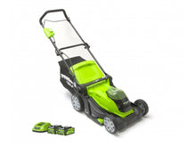 Load image into Gallery viewer, Greenworks 40V 41cm (16”) Cordless Lawnmower with Two 2Ah Batteries & Charger