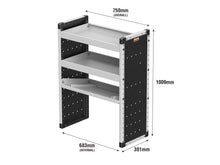 Load image into Gallery viewer, Van Guard Trade Van Racking Single Unit - 2 Straight Shelves, 1 Angled Shelf - H1009mm x W750mm Universal