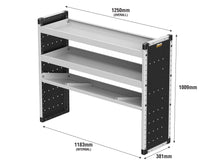 Load image into Gallery viewer, Van Guard Trade Van Racking Single Unit - 2 Straight Shelves, 1 Angled Shelf - H1009mm x W1250mm Universal