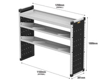 Load image into Gallery viewer, Van Guard Trade Van Racking Single Unit - 1 Straight Shelf, 2 Angled Shelves - H1009mm x W1250mm Universal