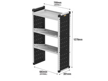 Load image into Gallery viewer, Van Guard Trade Van Racking Single Unit - 1 Straight Shelf, 2 Angled Shelves - H1279mm x W750mm Universal