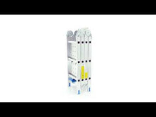 Load and play video in Gallery viewer, Silverline Multipurpose 3.6m Ladder with Platform 953474
