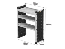 Load image into Gallery viewer, Van Guard Trade Van Racking Single Unit - 1 Straight Shelf, 2 Angled Shelves - H1009mm x W750mm Universal
