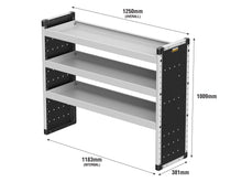 Load image into Gallery viewer, Van Guard Trade Van Racking Single Unit - 3 Straight Shelves - H1009mm x W1250mm Universal
