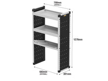 Load image into Gallery viewer, Van Guard Trade Van Racking Single Unit - 2 Straight Shelves, 1 Angled Shelf - H1279mm x W750mm Universal
