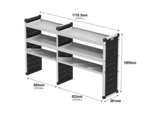 Load image into Gallery viewer, Van Guard Trade Van Racking Double Unit - 2 Straight, 1 Angled Per Bay - H1009mm x W1716.5mm (683mm &amp; 933mm) Universal
