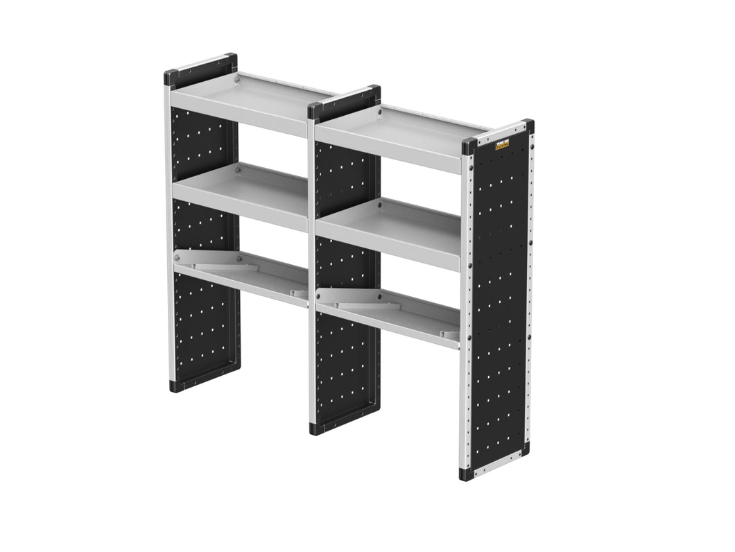 Van Guard Trade Van Racking Double Unit - 2 Straight, 1 Angled Per Bay - H1279mm x W1466.5mm (683mm & 683mm) Universal
