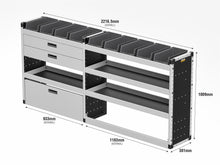 Load image into Gallery viewer, Van Guard Gold Trade Van Racking Package - Offside Vauxhall Vivaro 2014-2019
