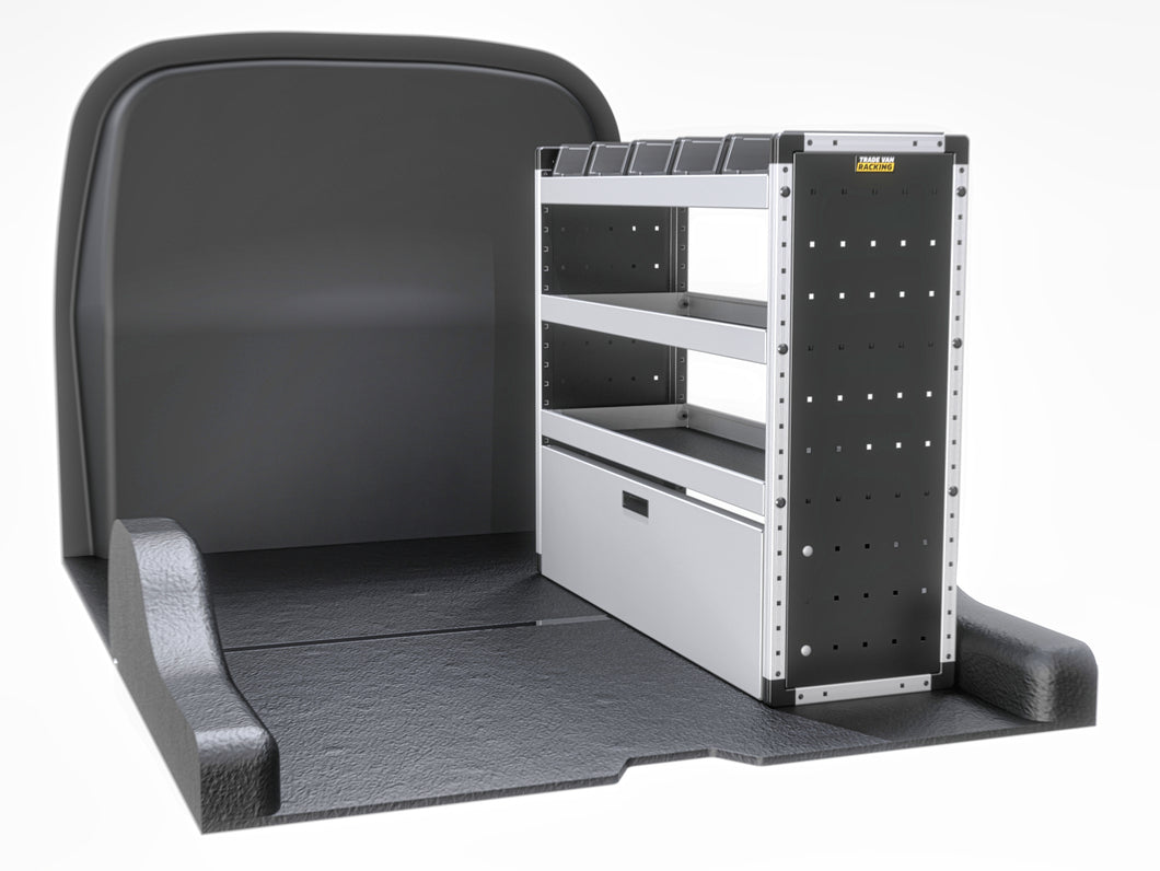 Van Guard Silver Trade Van Racking Package - Offside Toyota Proace City 2020-