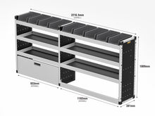 Load image into Gallery viewer, Van Guard Silver Trade Van Racking Package - Offside Vauxhall Vivaro 2014-2019
