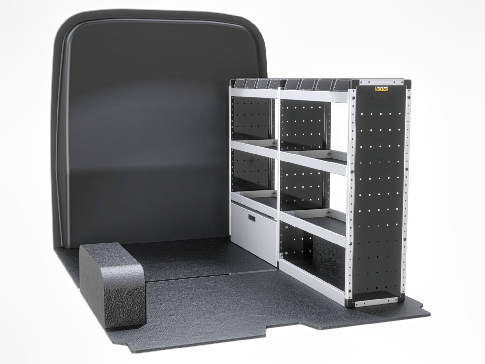 Van Guard Silver Trade Van Racking Package - Offside Ford Transit Cust ...
