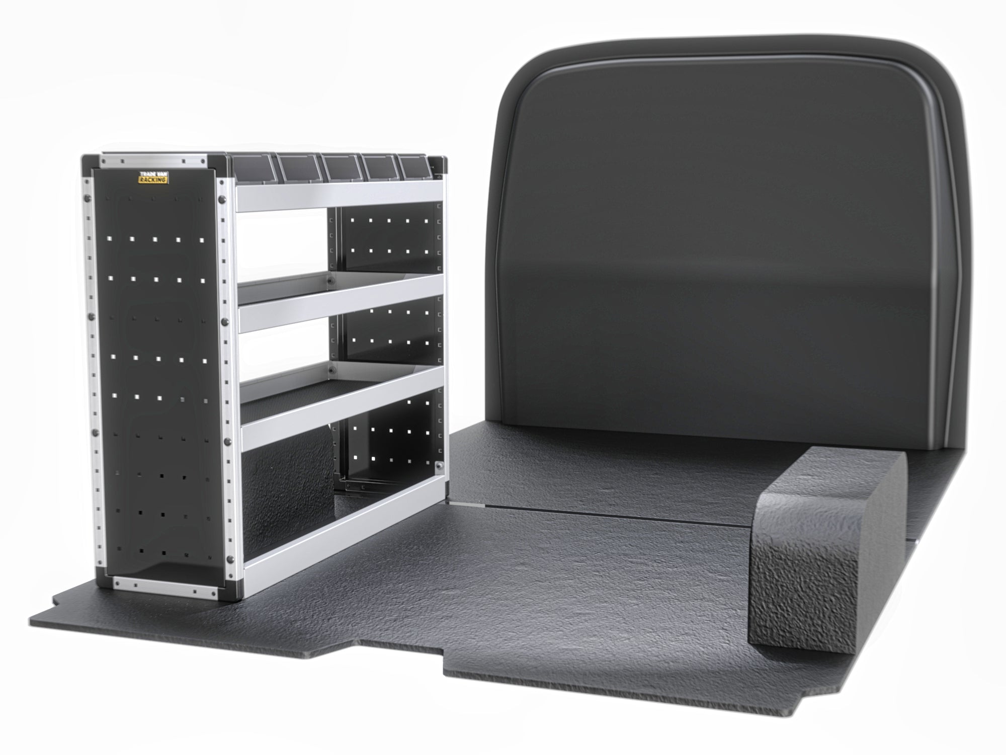 Silver Storage Package Racking Van Guard Silver Trade Van Racking Package - Nearside Ford Transit Cus ...