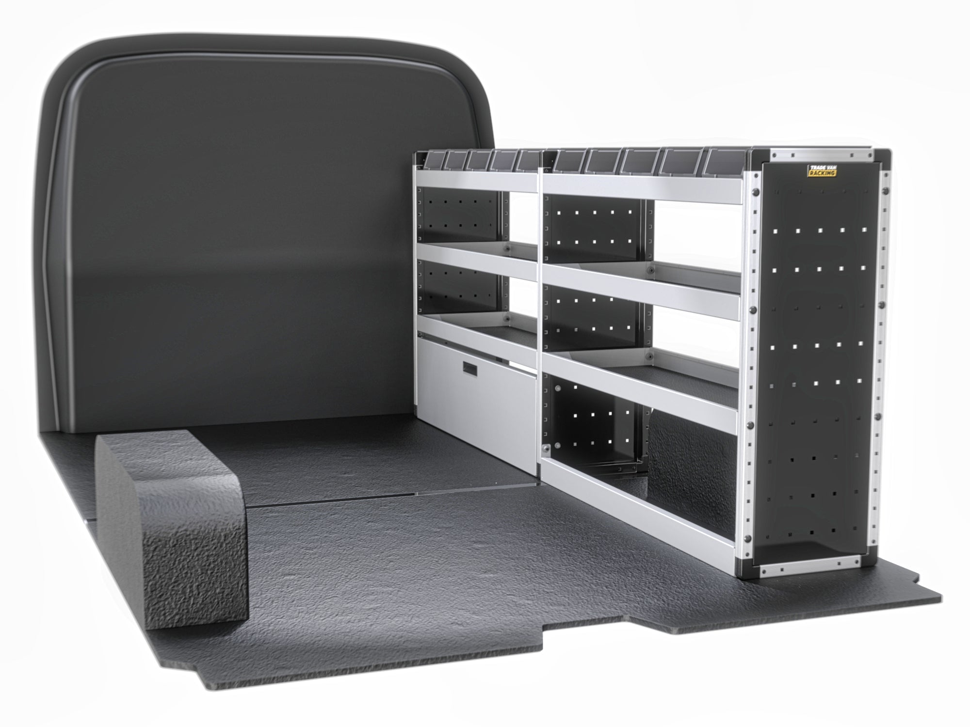 Silver Storage Package Racking Van Guard Silver Trade Van Racking Package - Offside Volkswagen Transp ...