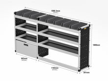 Load image into Gallery viewer, Van Guard Silver Trade Van Racking Package - Offside Volkswagen Transporter T6 2015-2025
