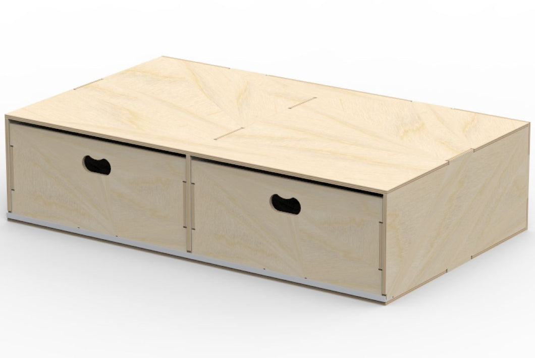Van Guard Fullfit Birch plywood twin floor drawer unit – sideways opening VL200/C